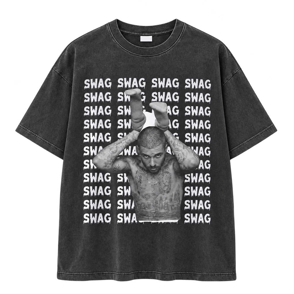 BLACK WASHED TEE